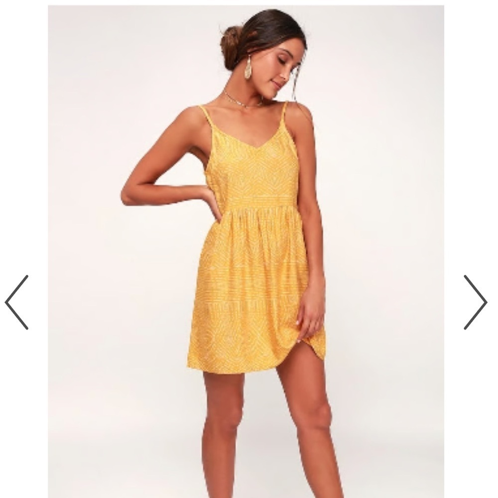 RVCA Mustard Midi Dress Size XS